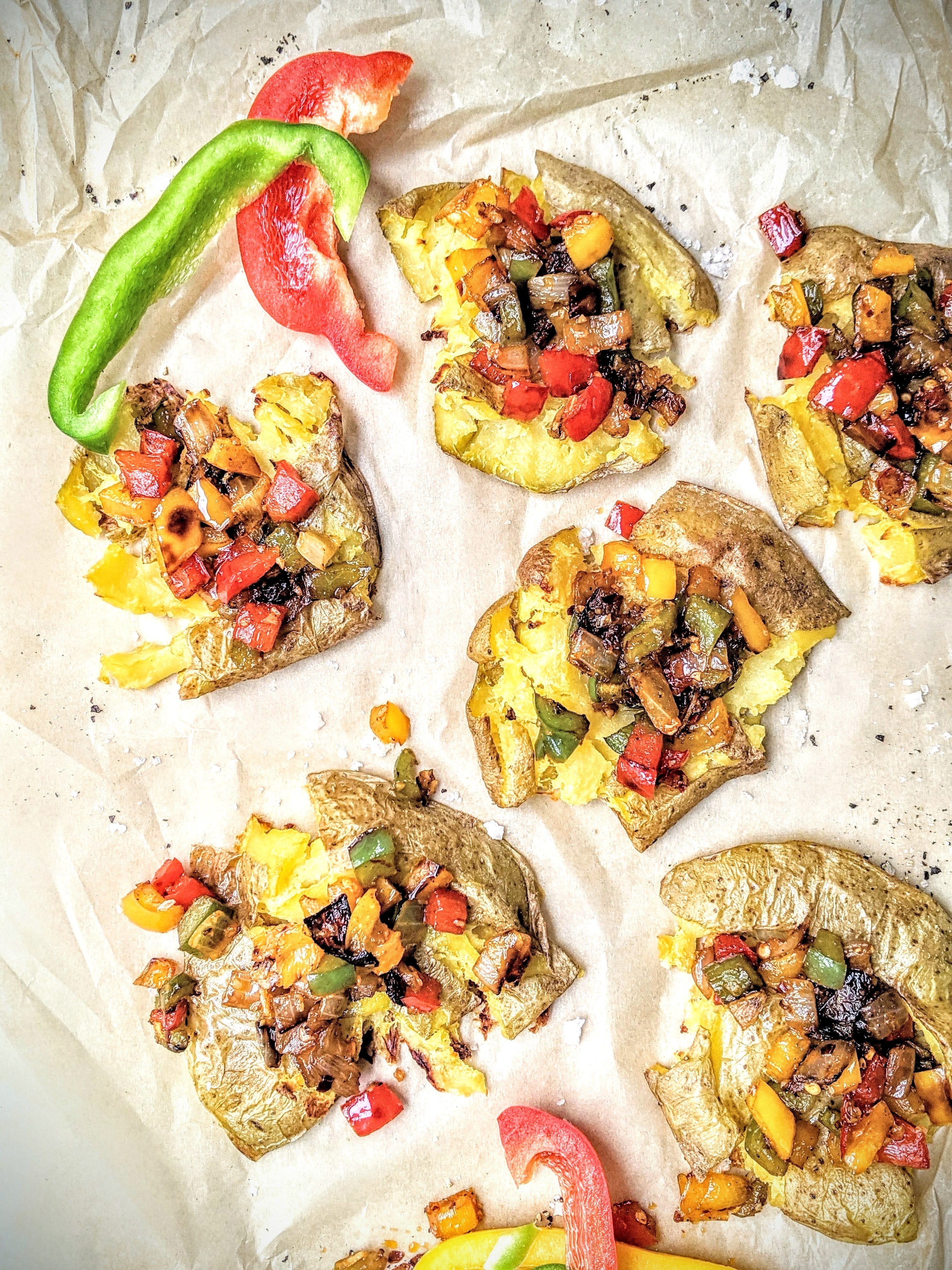 Crispy Smashed Potatoes with All-Purpose Crunchy Chili Oil